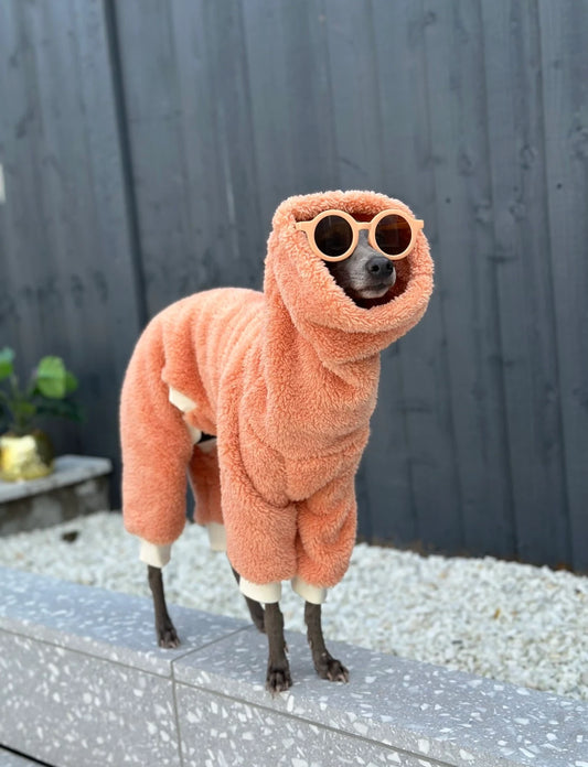 Coral Turtleneck Fleece | Italian Greyhound Jumpsuit